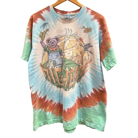 Vintage 1995 Grateful Dead Highgate Tie Dye T Shirt 90s Graphic Band Tee XL - Picture 1 of 9